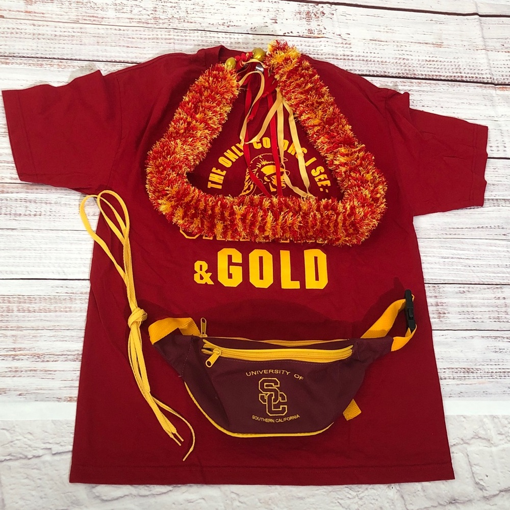 University of Southern California USC T-Shirt LG Tailgate Graduation Gift Set